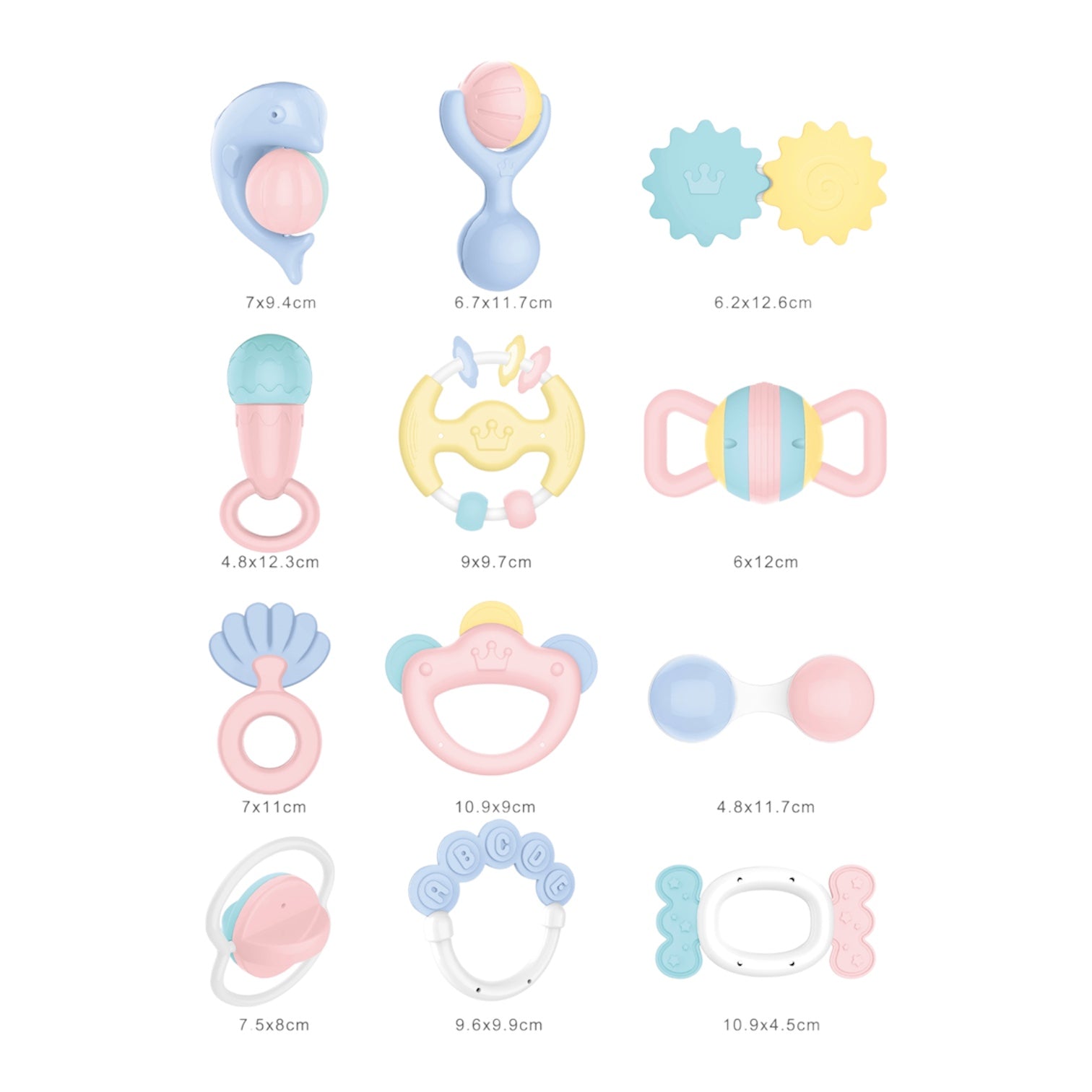 kit de sonajeros (12 piezas)